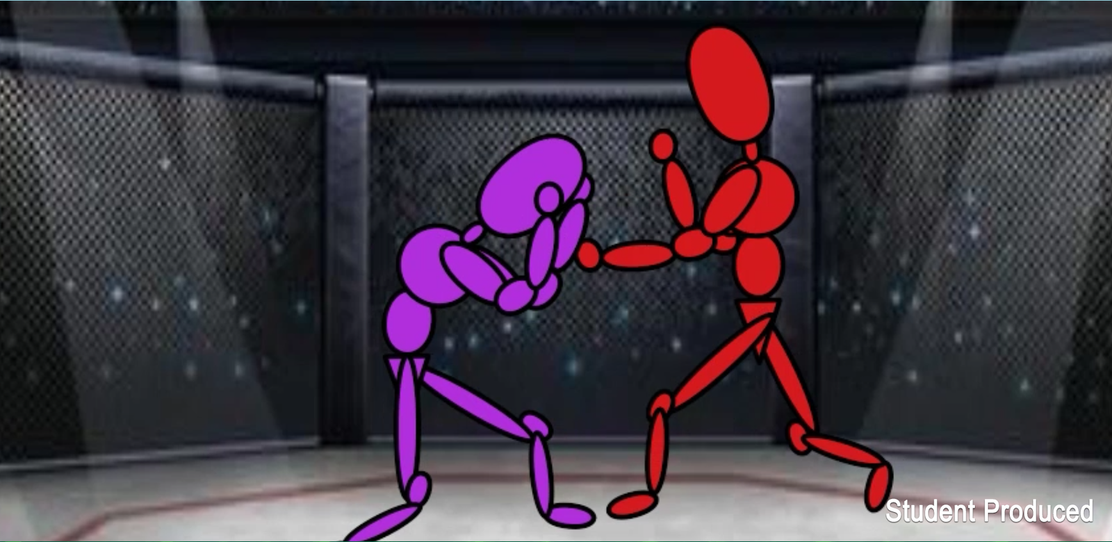 Two characters boxing